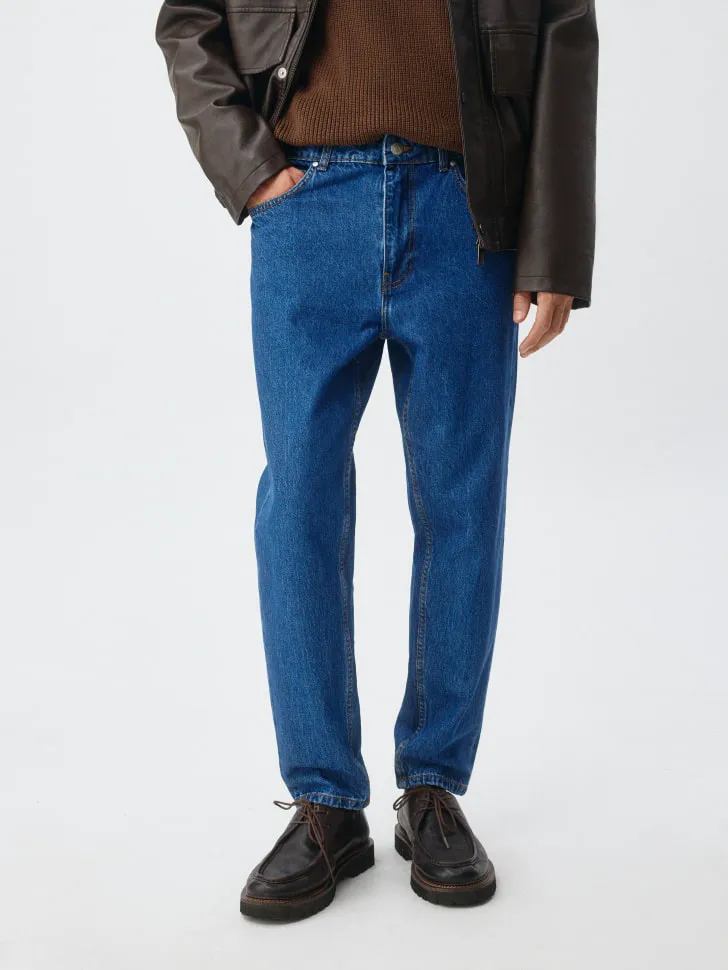 Джинсы CARROT FIT со средней посадкой, синий, арт. 4567