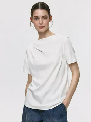 Футболка оверсайз с драпировкой, арт. 4587