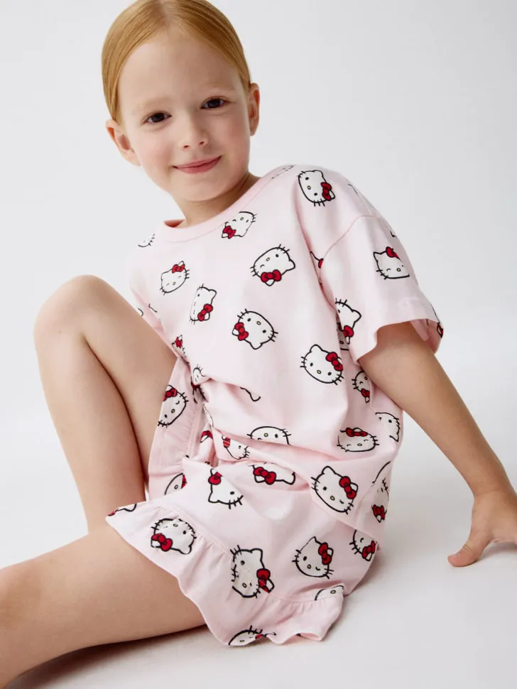 Пижама с принтом Hello Kitty для девочек, розовый, арт. 4618