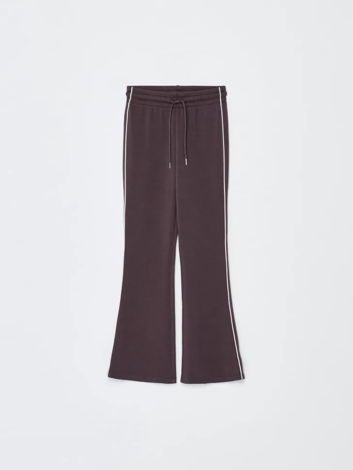 Трикотажные брюки клеш для девочек, коричневый, арт. 4666