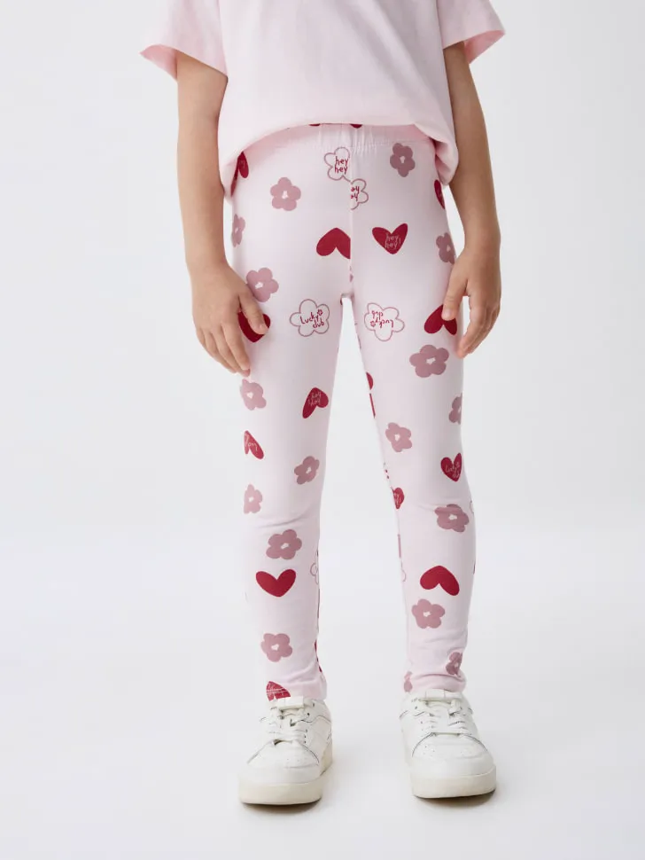 Леггинсы с принтом для девочек, разноцветный, арт. 4672