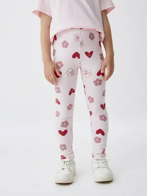 Леггинсы с принтом для девочек, разноцветный, арт. 4672