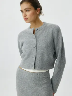 Вязаный кардиган с содержанием шерсти, арт. 4675