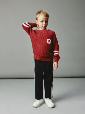 Вязаный джемпер в стиле преппи детский, арт. 4701