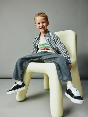 Хлопковая рубашка в клетку для мальчиков, арт. 4702