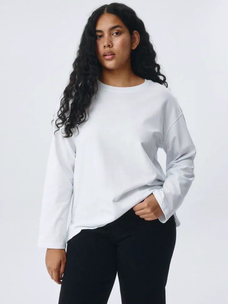 Лонгслив ANNA OVERSIZE FIT, белый, арт. 4705