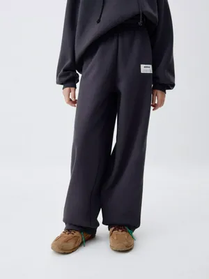 Трикотажные брюки с патчем для девочек, арт. 4739