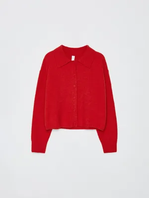 Кардиган с воротником для девочек, арт. 4749