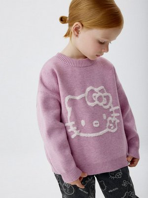 Джемпер оверсайз с принтом Hello Kitty для девочек