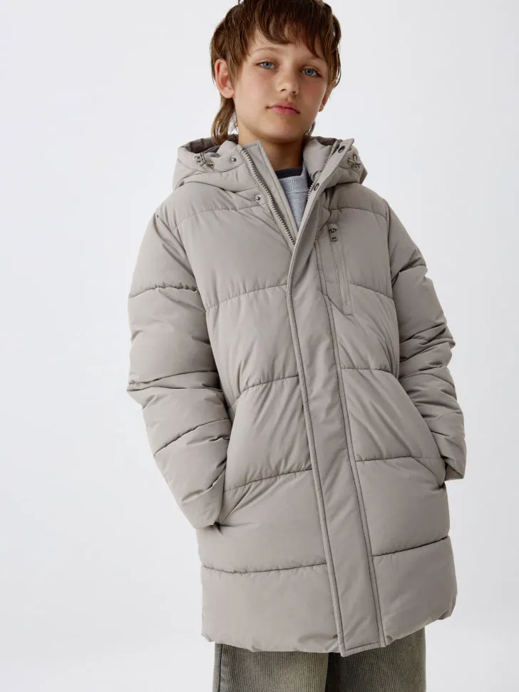 Демисезонное стеганое пальто для мальчиков, бежевый, арт. 4753