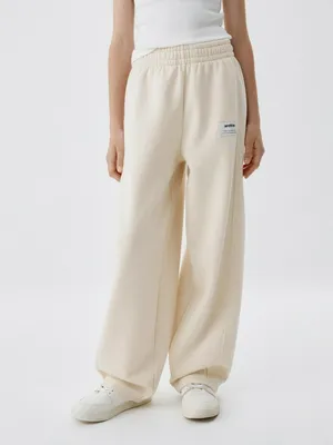 Трикотажные брюки с патчем для девочек, арт. 4759