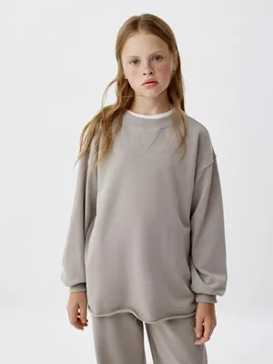 Свитшот с кислотной стиркой для девочек, арт. 4765