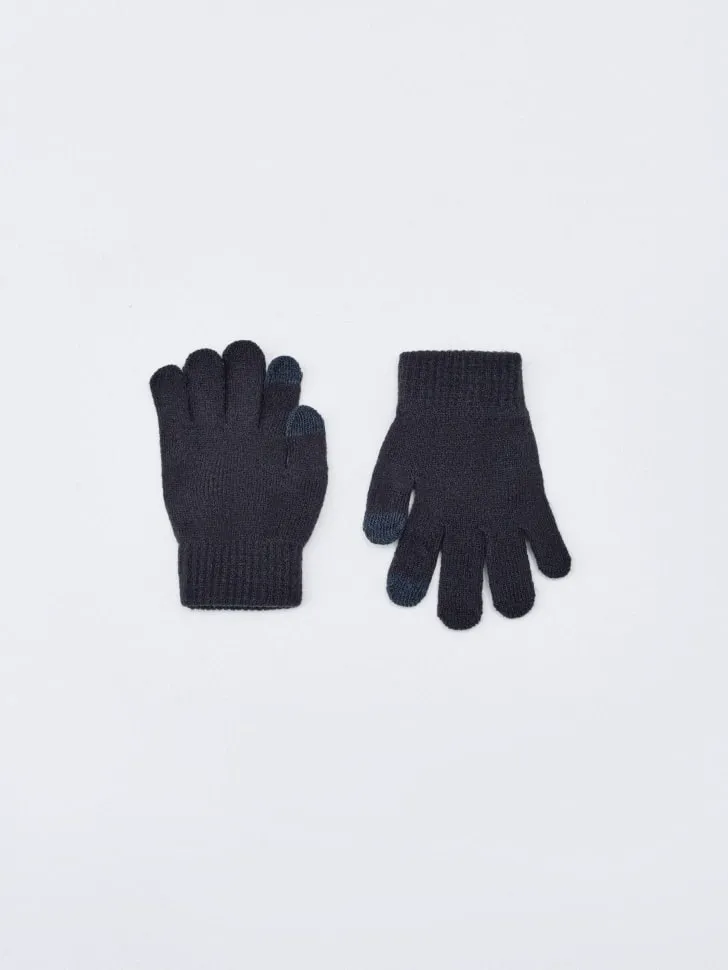 Перчатки детские для сенсорных экранов, серый, арт. 4778