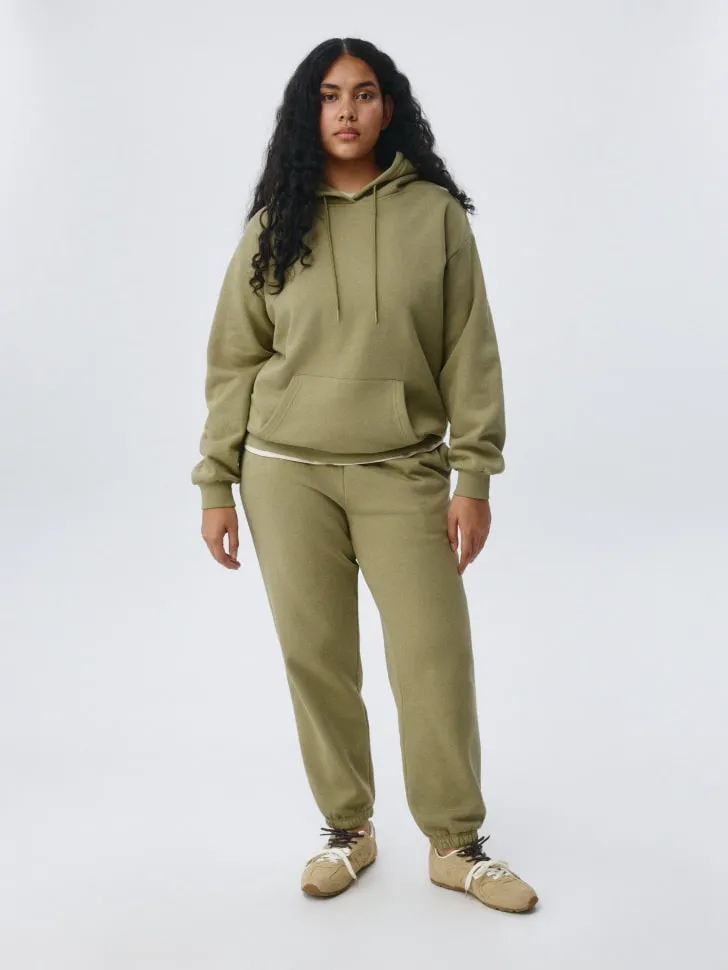 Базовые брюки из футера, хаки, арт. 4850