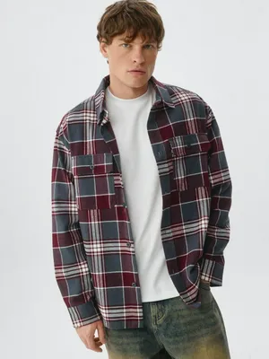 Фланелевая рубашка в клетку, разноцветный, арт. 4877