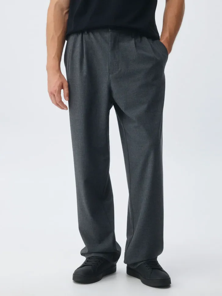 Костюмные прямые брюки, серый, арт. 4882