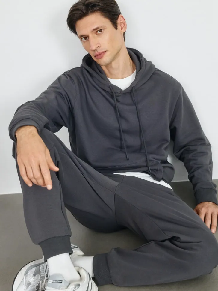 Худи REGULAR FIT из футера, серый, арт. 4896
