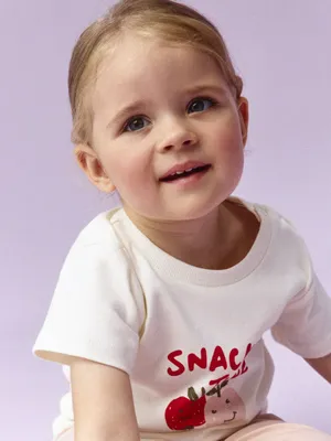 Набор из 2 футболок для малышей, белый, арт. 4909