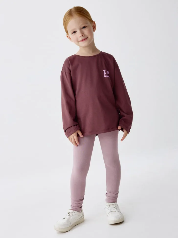 Базовые леггинсы для девочек, розовый, арт. 4911