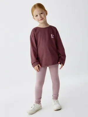 Базовые леггинсы для девочек, розовый, арт. 4911