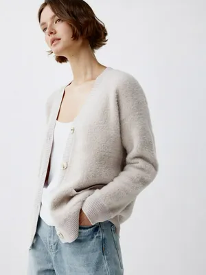 Кардиган оверсайз из пушистого трикотажа, арт. 4913