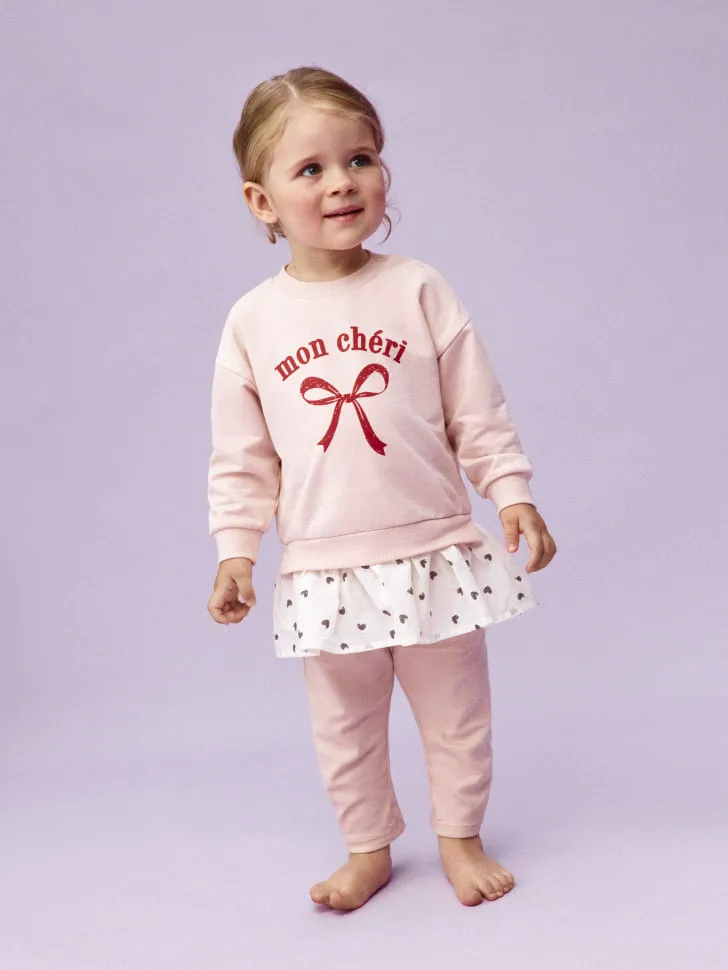 Платье с имитацией свитшота для девочек, розовый, арт. 4915