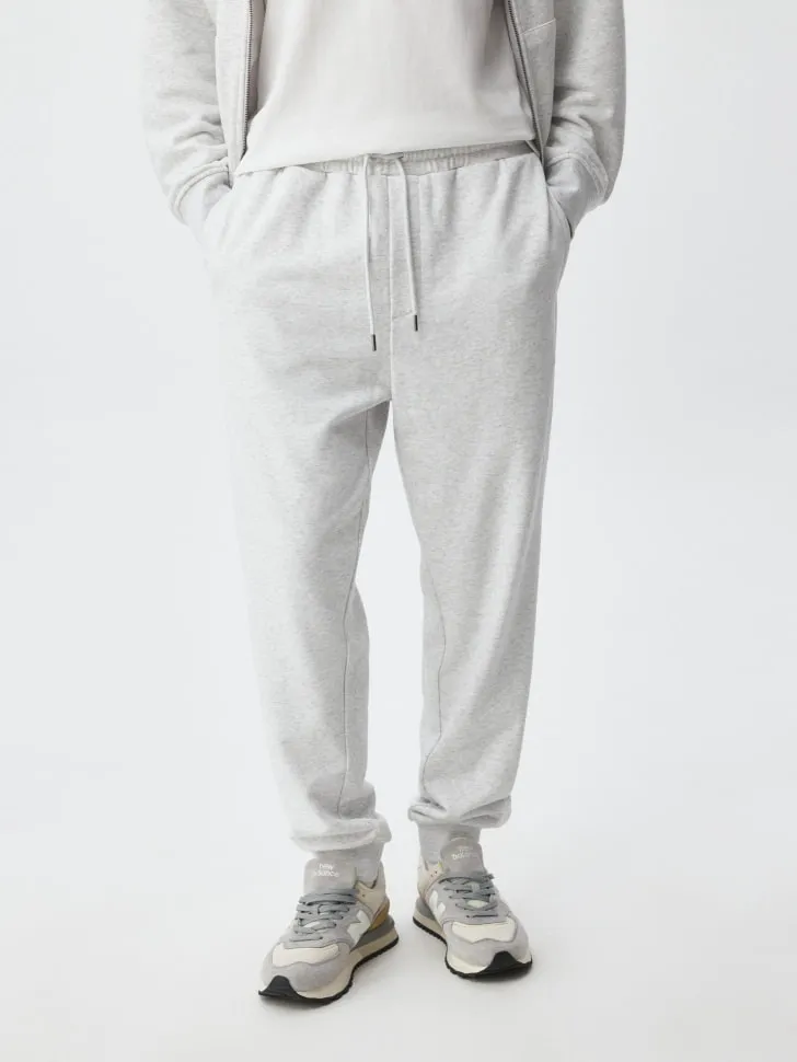 Базовые трикотажные джоггеры со средней посадкой, серый, арт. 4921