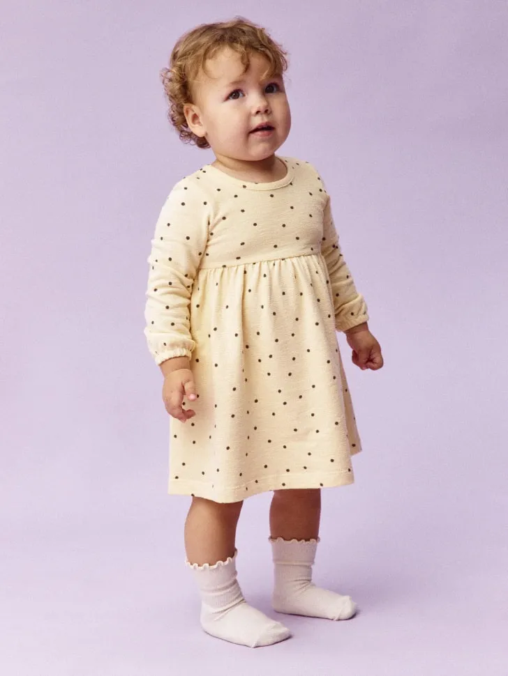 Трикотажное платье с принтом для малышей, желтый, арт. 4923