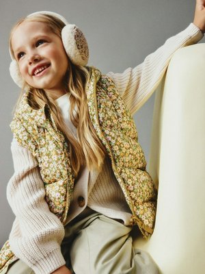 Стеганый жилет с принтом для девочек, арт. 4927