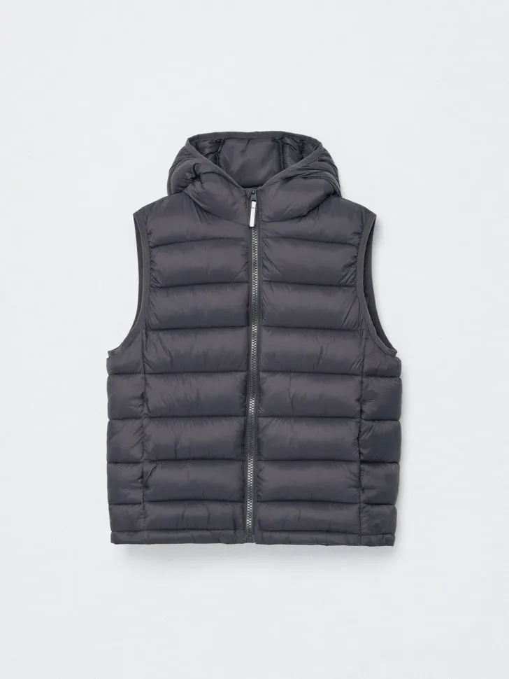 Базовый стеганый жилет для девочек, серый, арт. 4932