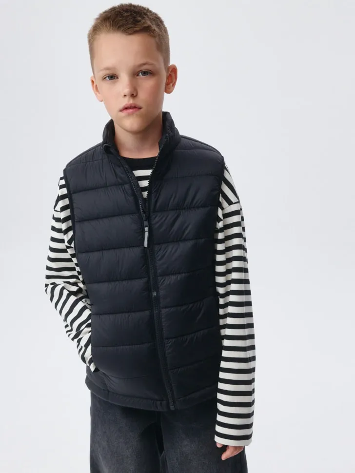 Детский стеганый жилет, синий, арт. 4933