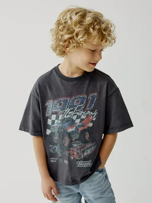 Футболка оверсайз SELA с принтом, серый, арт. 49393