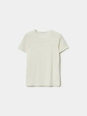 Футболка Sela из льна, белый, арт. 49394