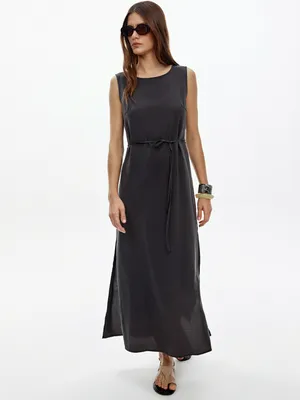 Платье миди Sela из вискозы, серый, арт. 49408