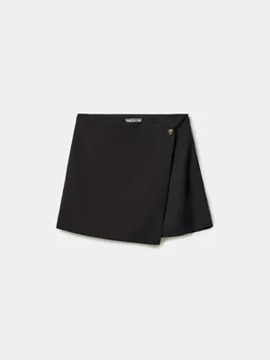 Юбка-шорты Sela с запахом, черный, арт. 49410