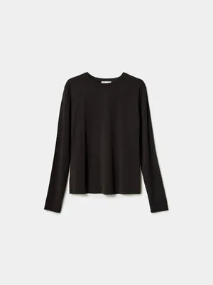 Лонгслив приталенный Sela, черный, арт. 49411