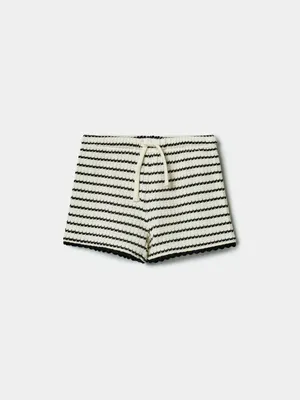 Вязаные шорты SELA в полоску, разноцветный, арт. 49413