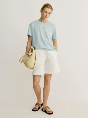 Джинсовые шорты багги Sela, белый, арт. 49422