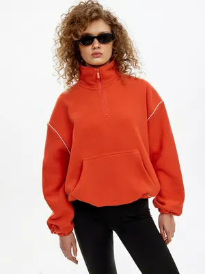 Толстовка SELA Young на молнии, оранжевый, арт. 49426
