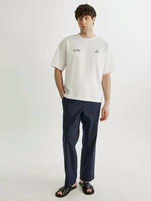 Брюки Sela из хлопка на резинке, синий, арт. 49428