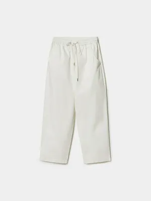 Укороченные объемные брюки Sela, белый, арт. 49429