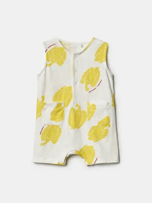 Трикотажный комбинезон SELA для малышей, белый, арт. 49441