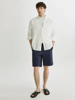 SELA Шорты чинос со средней посадкой, синий, арт. 49457