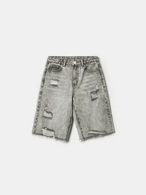 Джинсовые шорты SELA для мальчиков, серый, арт. 49470