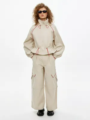 Брюки карго SELA Young с низкой посадкой, бежевый, арт. 49486