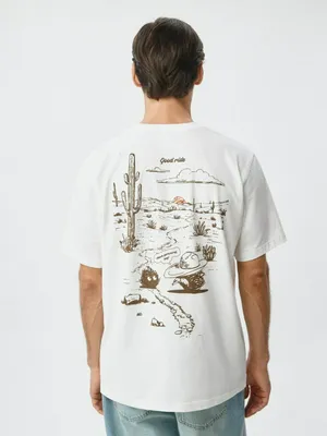 Футболка Regular fit с принтом, белый, арт. 4949