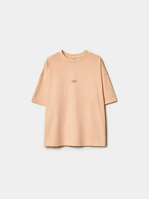 Футболка оверсайз Sela с принтом, оранжевый, арт. 49495