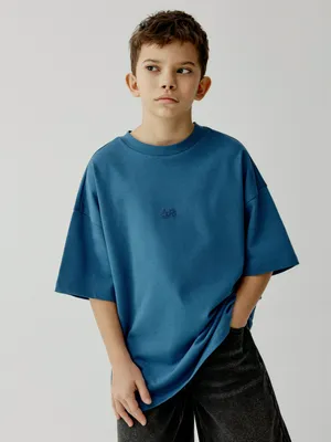 Футболка оверсайз Sela для мальчиков, синий, арт. 49535