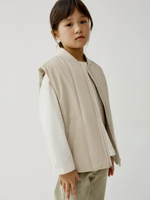 Стеганый дутый жилет Sela, бежевый, арт. 49543