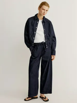 Объемные джинсы Sela, синий, арт. 49549